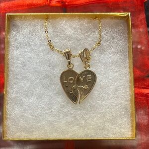 Gold Heart Pendant Necklace